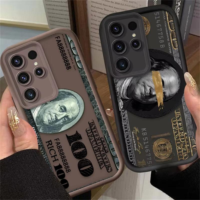 USD Dollar Popular Silicone Soft Phone Case For Samsung Galaxy S25 S24 S23 Ultra S22 S21 Plus FE A55 A54 A35 A15 5G Cover
