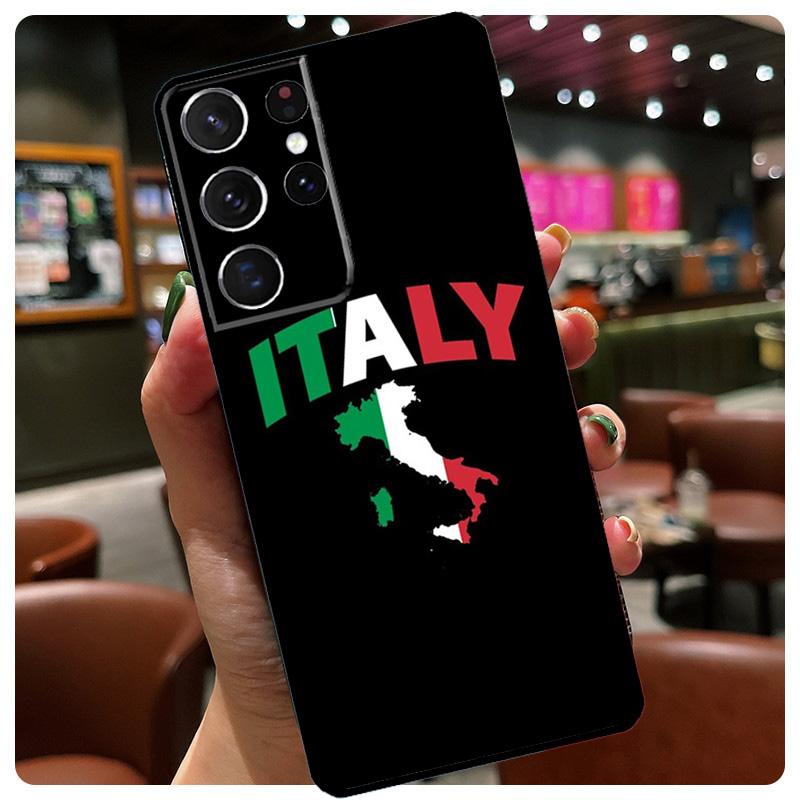 Flag Italy Phone Case For Samsung Galaxy S23 Ultra S21 S22 S24 S25 Ultra S9 S10 Plus S24 S25 FE Cover