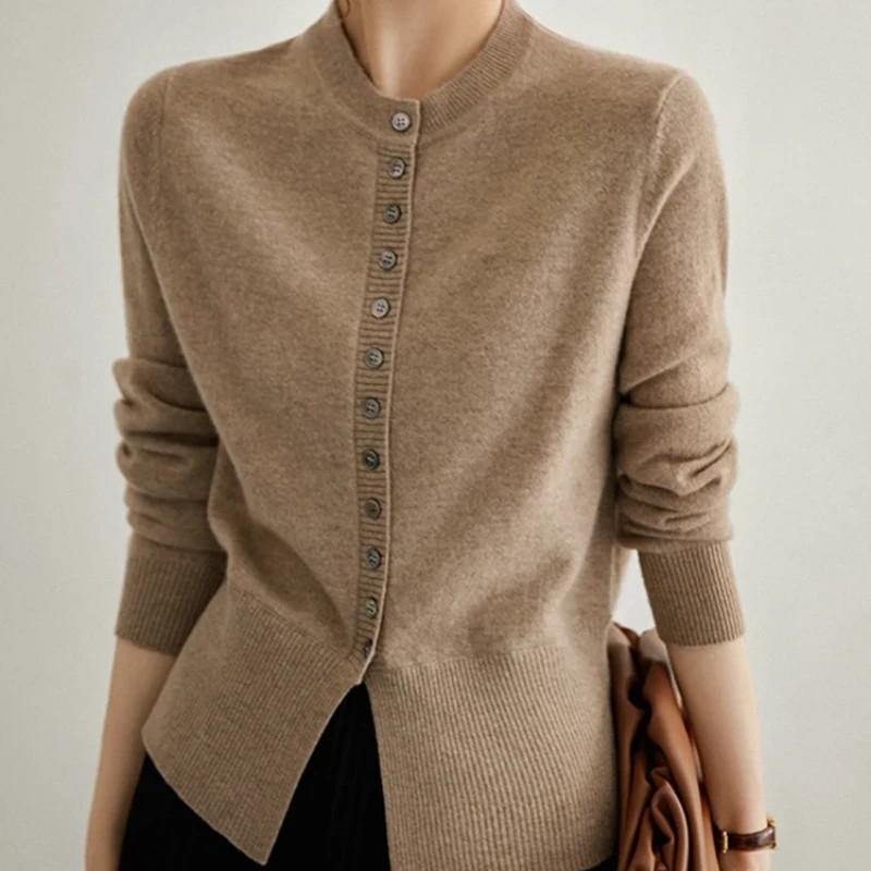 

Кардиган женский свитер на пуговицах с длинным рукавом осень-зима корейская модная одежда женские черные вязаные свитера Pull Femme L верблюд