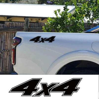 Car Sticker 2Pcs Door Side Decal Pickup Rear Door Decoration 4x4 Vinyl Membrane Cover PVC Waterproof and Sunscreen 15cm