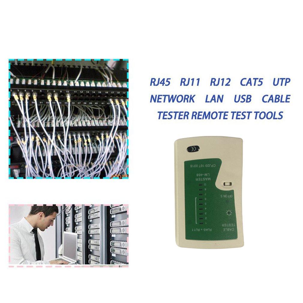 Network Cable Tester RJ45 RJ11 RJ12 CAT5 UTP LAN Cable Tester Detector Remote Test Tools Networking Network Cable Tester RJ45 RJ11 RJ12 CAT5 UTP LAN Cable Tester Detector Remote Test Tools Networking