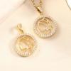 Korean Style Versatile Women's Necklace with Zircon, Gold-Plated Copper Pendant