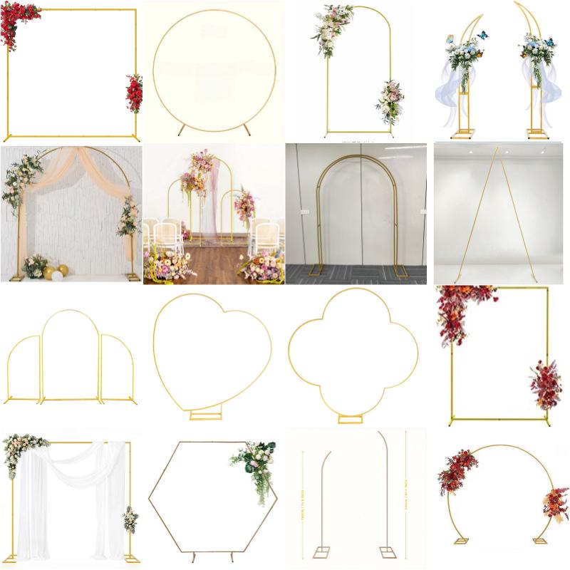 Rund bågställning i smidesjärn för bröllops- och festballonger