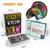 TRIO Strategy Board Game Card Brain Coaching Activity ideal for Family Party Group Enjoyable Playthings