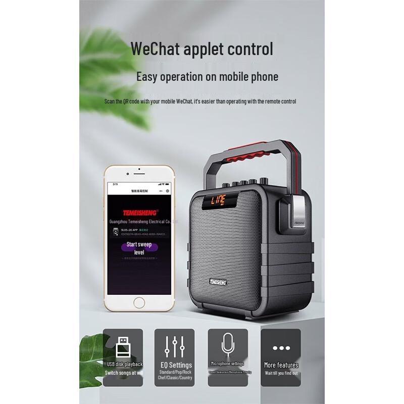 TEMEISHENG SL06-26 Portable Outdoor KTV Bluetooth Speaker CN Plug (adapter Included) (CN Version)