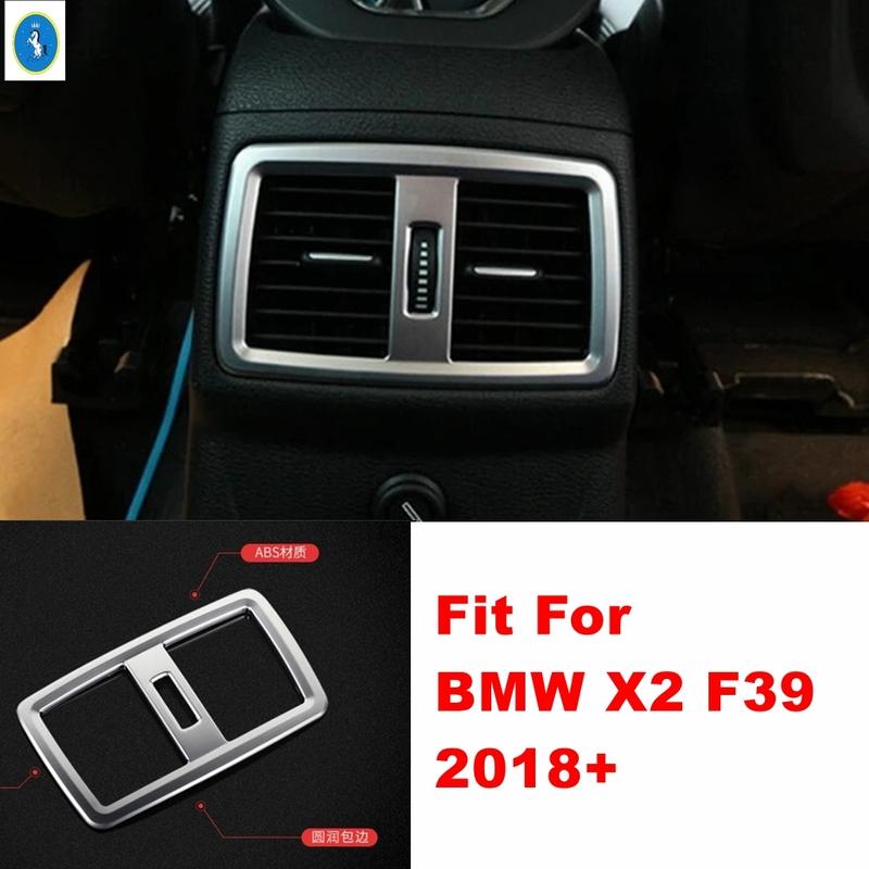 

ABS Auto Armrest Box Rear Air Conditioner AC Vent Outlet Decor Frame Cover Trim For BMW X2 F39 2018 - Interior Accessories