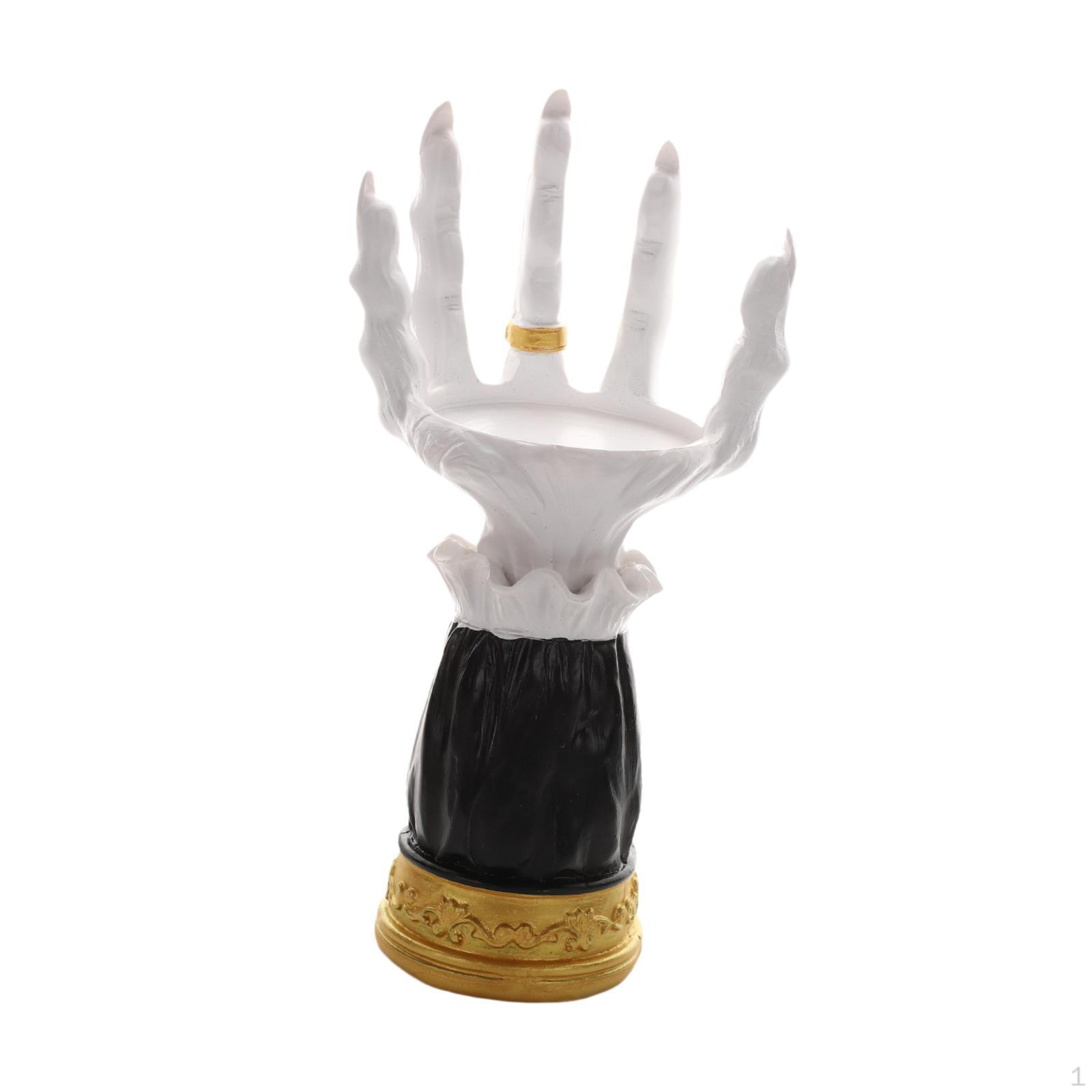 

Witch Hand Sculpture Party Decoration Scary Collectibles Halloween Candle Holder Resin Candlestick