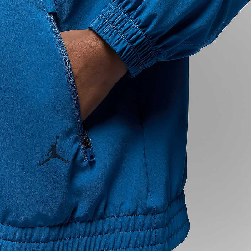 Jordan Solid Color Stand Collar Zipper Casual Long Sleeve Jacket Women Jackets Blue FN5144-457
