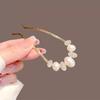 Fashion Elegant Crystal Opal Flower Hairpin for Women Metal U-Shaped Hairpin Chinese Ancient Style Cheongsam Hanfu Accessories