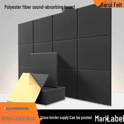 12-Piece Self-Adhesive Acoustic Panels - Soundproof, Eco-Friendly Polyester Fiber Wall Stickers
