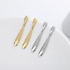 Glossy Geometric S925 Silver Needle Stud Earrings - Simple, Elegant, Cold Style for Women