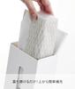 Yamazaki Tower Tissue W13 x x Horizontal or Vertical Tissue Case and Product 1664 Two-Way Stand, White, D10.8 H24.5cm (Vertical), Placement,