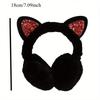 Lovely Winter Warm Cat Ear Warmers Glitter Ears Plush Earmuffs for Women Playful Ear Muffs Cold Protection Warm Hot