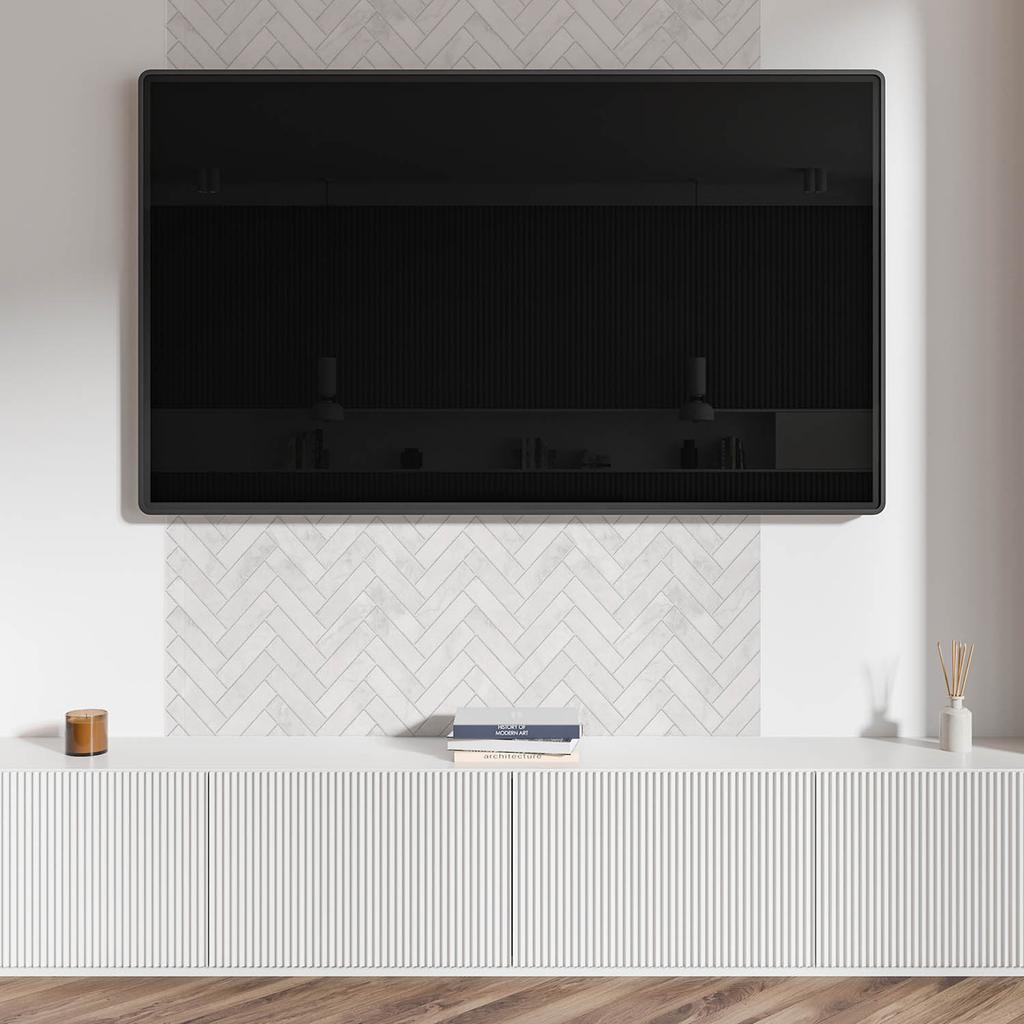 Vinyl Decorative Panel with Graphics for Kitchen or Bathroom 120x60 cm 3D Herringbone Pattern