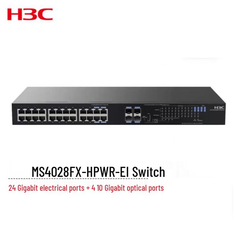 

H3C MS4028FX-HPWR-EI Smart Security PoE+ Ethernet Switch