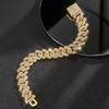Mode Hip Hop Quadratisch 14MM Cuban Link Halskette Herren Goldfarbe Damen Strass Iced Out Cubanische Kette Punk Schmuck Halsketten Geschenk