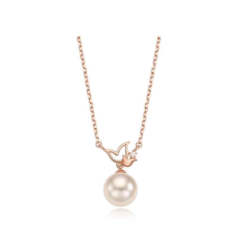 Tirrlirr Twinkle Tully Pearl Silver Pink Necklace Tnssvp13981S