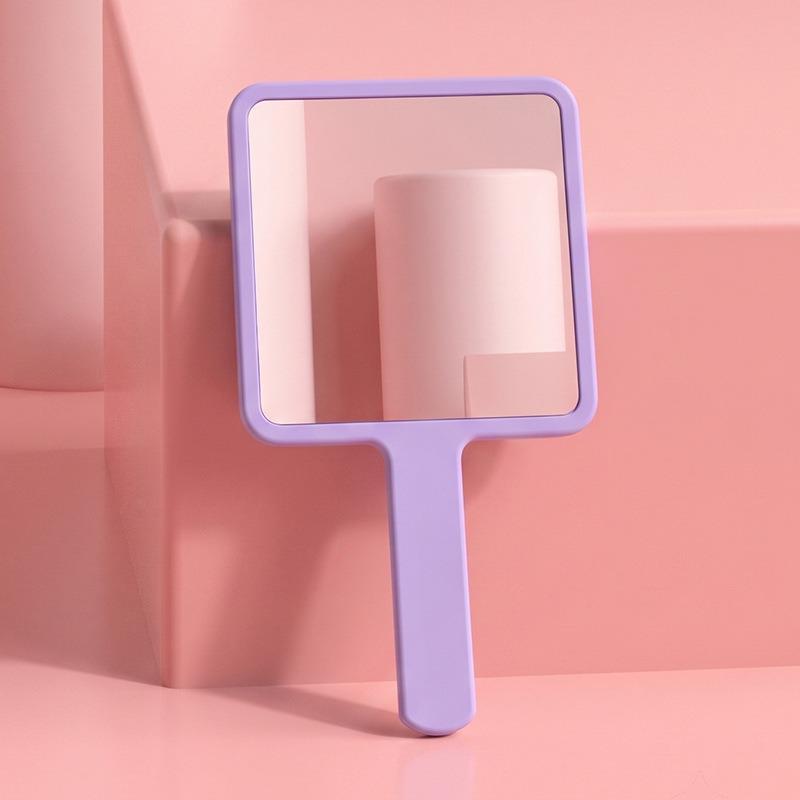 Customizable Single-Sided Handheld Makeup Mirror with Handle