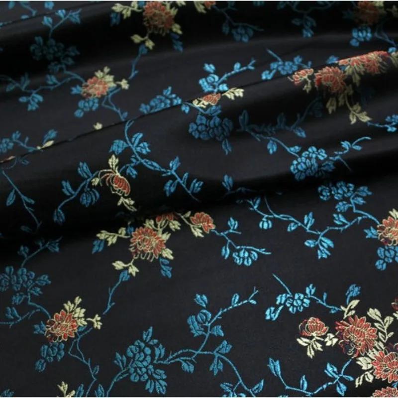 100x75cm Thailand/Chinese Style Florals Ethnic Southeast Asia Burma Jacquard Women's Jacquard Skirt Fabric DIY Sewing Material