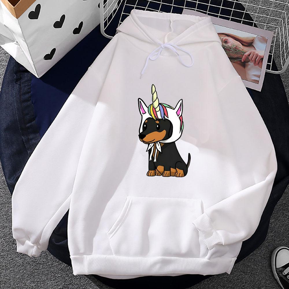 Dachshund Cute Dog Print Hoodie Design Autumn Winter Men's Women's Sweatshirt Fleece Oversized Couples Casual Streetwear Hoodies
