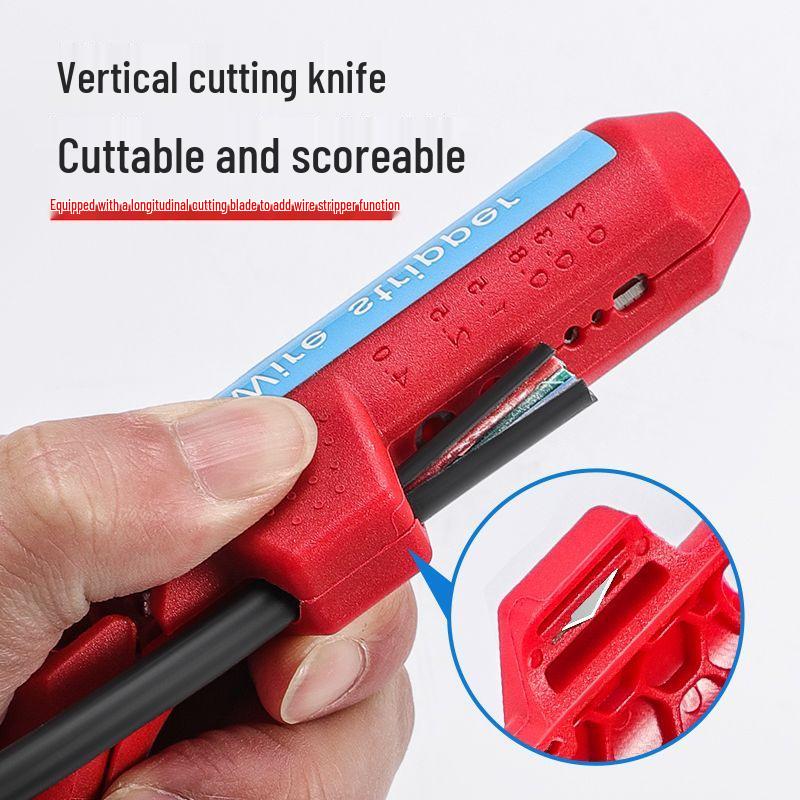 Multifunctional Electrician's Wire Stripper with Bent Handle and Precision Stripping