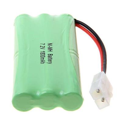 Ni-Mh Rechargeable Battery 7.2V 1800mAh 6-Cell AA with Tamiya KET 2P Connector – for RC Car, Boat, Helicopter Models