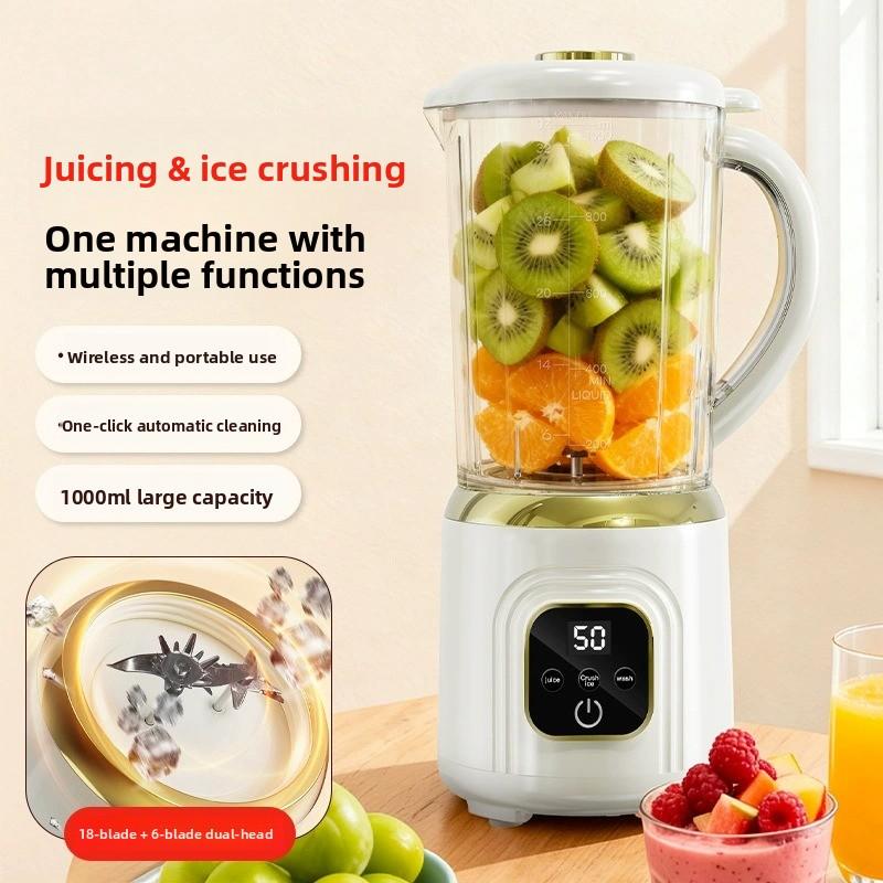 Licuadora portátil inalámbrica, batidora de frutas eléctrica con doble cuchilla, exprimidor recargable