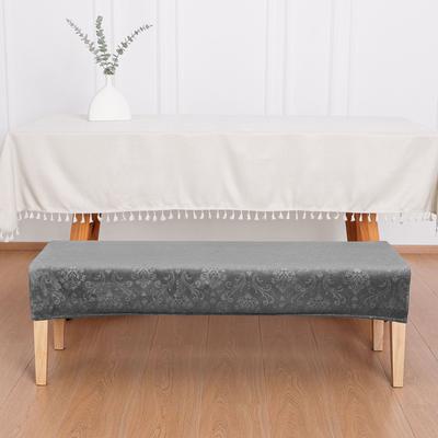 Velvet Embossed Piano Stool Cover Home Dressing Room Bench Printed Elastic Dust Cover Soft Stretch Dining Room Chair Protector