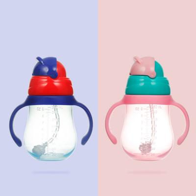 260/330ml Portable Baby Leak Proof Drinking Water Bottle Straw Cup