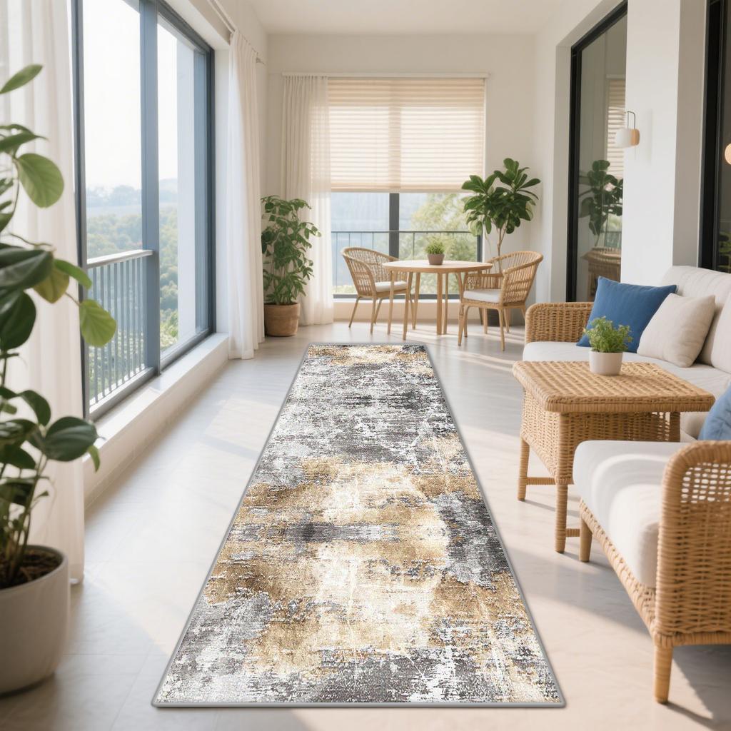 Nordic Abstract Easy Clean Balcony Aisle Carpet Decoration Home Antiskid Long Corridor Runner Rug Living Room Lint-free Foot Mat