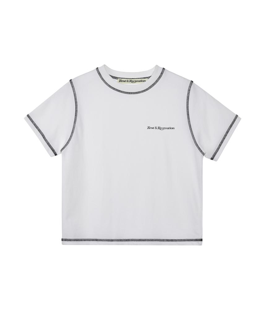REST&RECREATION Color Stitch T-Shirt - White