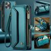 CaseMe (C36) Crossbody Wallet Case For iPhone 13 14 15 16 Pro Max Zipper Wrise Multi-functional Flip PU Leather Card Slots Holder Cover Protector