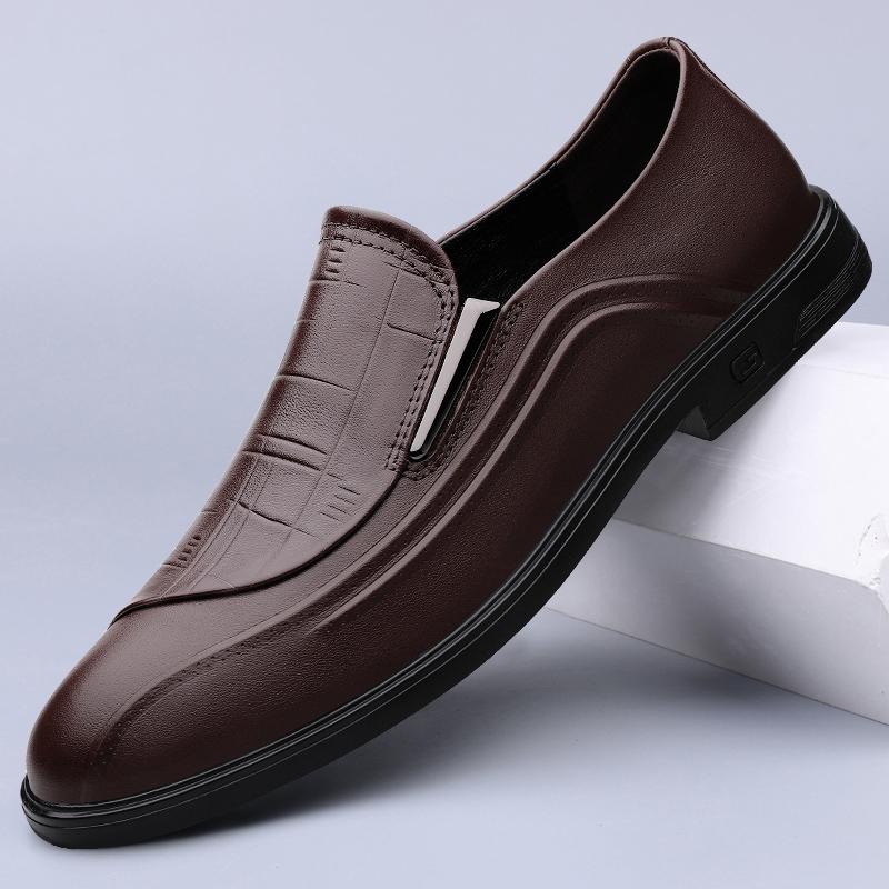 Fashion Classic Men's Genuine Leather Shoes Fashion Genuine Leather Male Business Flat Shoes Breathable Mens Formal Office Working Shoe