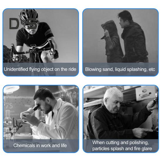 Utendørs sykkelbriller med PC-linse UV-beskyttelse Vindtett Lettvekt menn Kvinner løping terrengsykkel Sportsbriller Briller