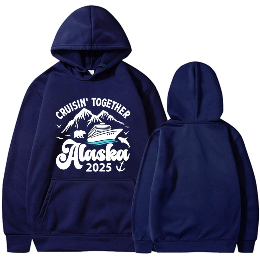Autumn and Winter Seasonal Warm Print Suitable for Both Men and Women Cruisin Together Wish Hooded Sweatshirt