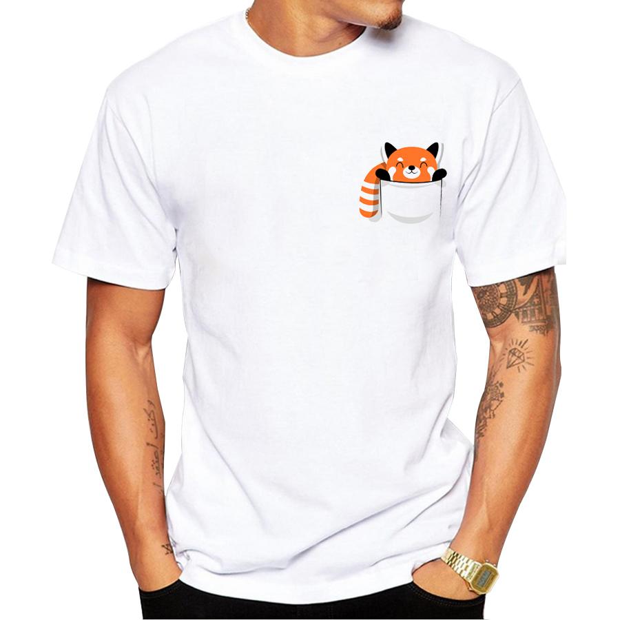 2019 Novelty fashion funny men t-shirt printing Red Panda Design T-shirt good quality casual tops Harajuku male tee shirt S