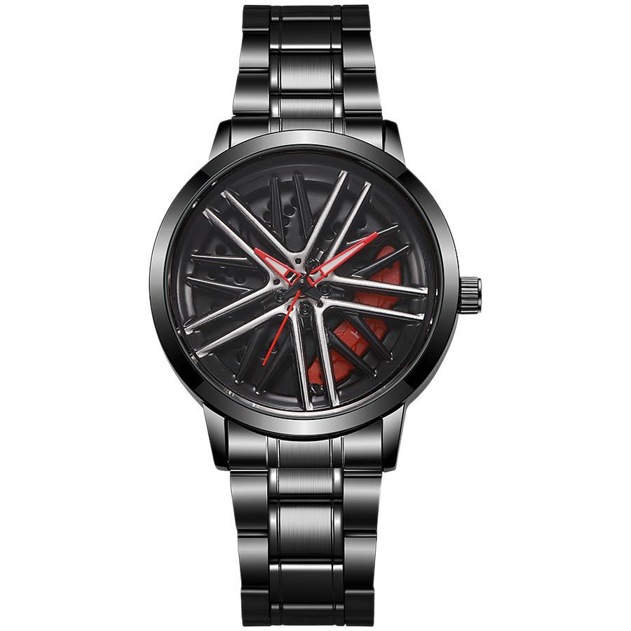 Mens Fashion Alloy Quartz Watch With Rotatable Dial For Casual Wear
