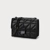 Xiaoxiangfeng PU Leather Quilted Soft Leather Single Shoulder Crossbody Bag 2025 Spring Summer Trendy Black Fashion Versatile Small Square Bag