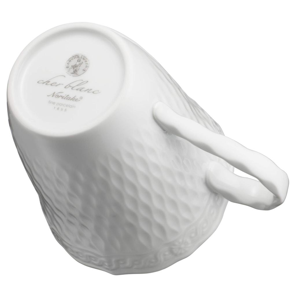 Noritake Cher Microwave and Dishwasher Fine Porcelain Mug, 420cc, Blanc, Safe, (Premium White), T94857/1655