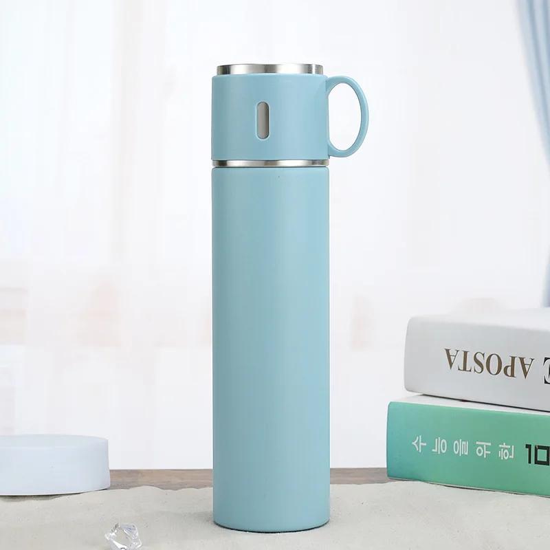 

Термос из нержавеющей стали с термосом для хранения и охлаждения, термос с двойной стенкой, термос для путешествий 580ml синий