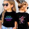 Kpop Hunter Girls' Korean Printed Short Sleeve Medium to Small Kids' T-Shirt