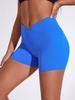 Women's High Waist Pleated Quick-Dry Yoga Shorts - Peach Hip Lifting Fitness Running Pants