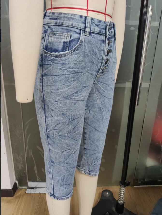 High-Waisted Light Denim Jeans for Women - Summer Spicy Style, High-Elastic Tight Fit