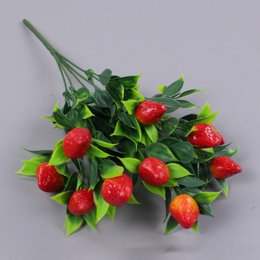 Artificial Fruits Branches Foam Orange Pomegranateapples Dates Strawberries Fruit Model Ornament Photo Props Home Decoration
