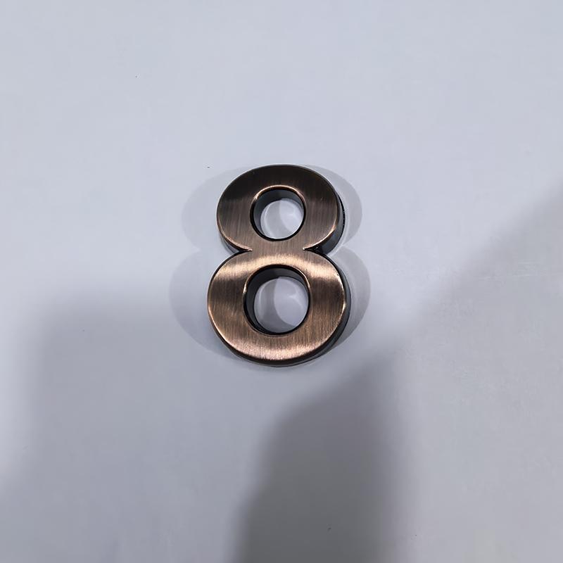 

3.9-Inch Abs Door Plate Electroplated Digital Number Signage Hotel Hotel Street Digital House Number Gold Silver Black Bronze