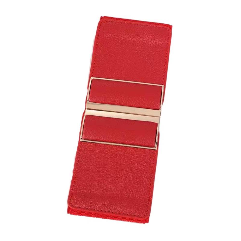 Waist Defining Elastic Wide Belts Solid Color Dress Belt Stretch Waistband  Coat Accessories