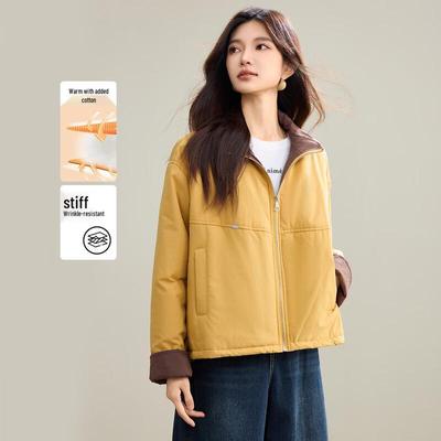 TERRE BLEUE Women's Short Padded Lapel Jacket