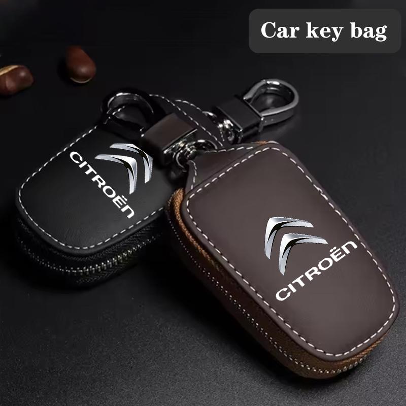 Portachiavi Auto Mini Tasca Portachiavi Custodia Portafoglio Borsa con Zip Per Citroen C1 C2 C4 C5 C3 C4L C8 Berlingo Xsara Picasso Accessori
