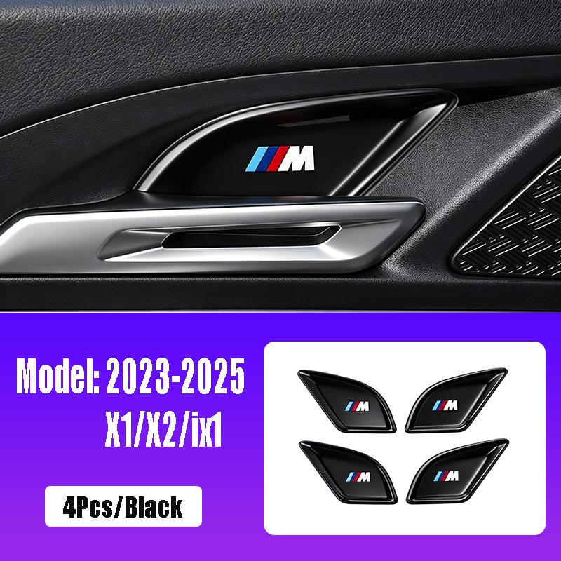 2xFor BMW New 5 Series Interior Handles Auto Door Bowl Protection Cover Modifications And X1/X2/ix1 Automotive Supplie Valve Cap XU7