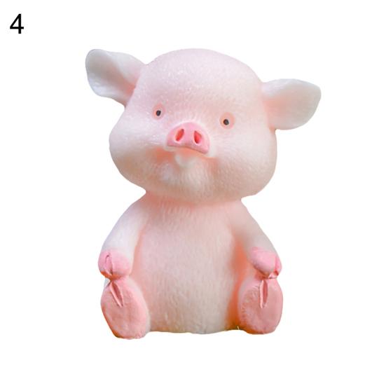 Desktop Resin Pig Model Figurine Sculpture DIY Craft Keychain Car Home Decor